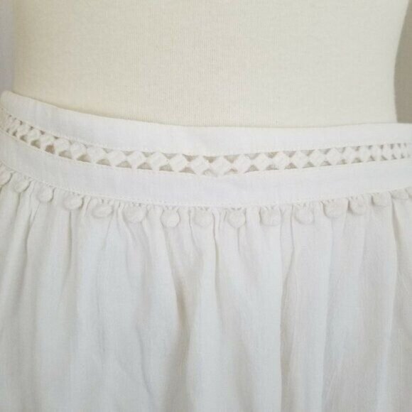 Scotch & Soda Skirt 2 White Lace Insert Eyelet Beach Holiday Summer Resort - Picture 5 of 12